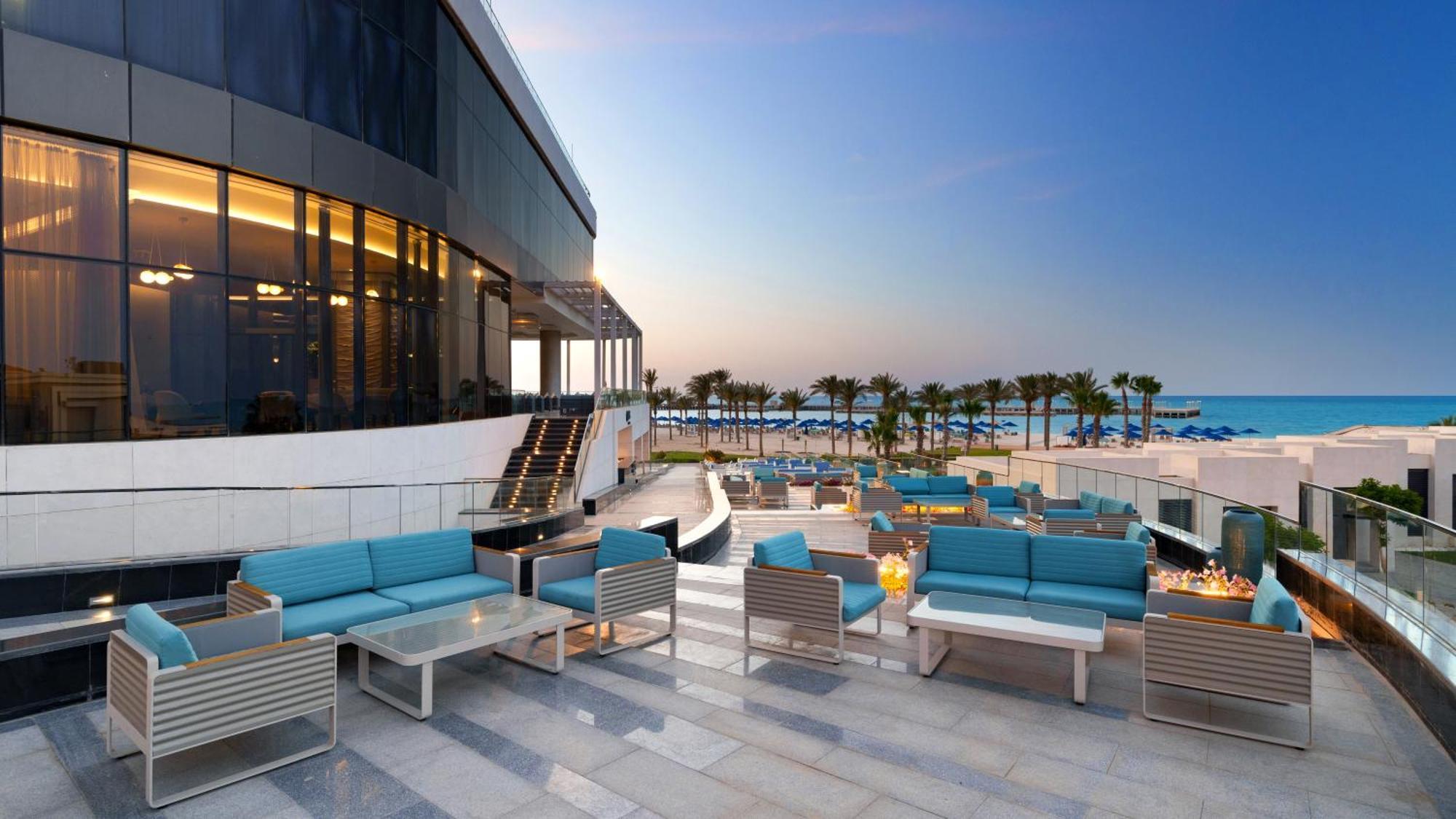 Rixos Premium Alamein El-Alamein Eksteriør billede Beach at the hotel